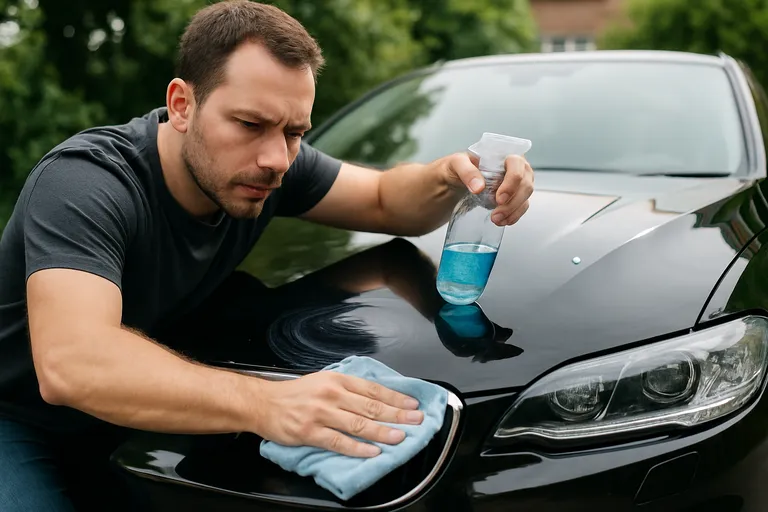 De afwerking met polish en osmosewater